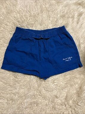 Blue Women's Casual Adjustable Shorts